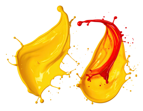 Vibrant color splashes in motion