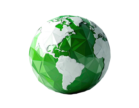 3D polygonal representation of the Earth