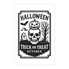Obraz premium Halloween Trick or Treat Vintage Design