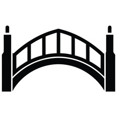 bridge silhouette vector icon