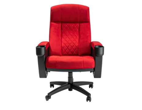 Red movie theater chair - Powered by Adobe