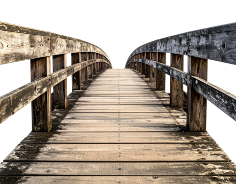 Wooden bridge perspective