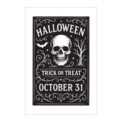 Obraz premium Halloween Trick or Treat Vintage Design