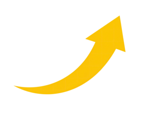 A bright yellow upward-curving arrow