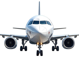 Fototapeta premium Front view of a modern jetliner (1)