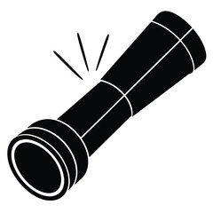 flashlight silhouette vector icon