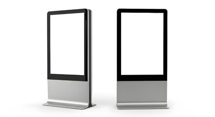 Blank Digital Kiosk Mockups - Isolated Ad Displays for Advertising and Marketing Campaigns | Clean White Background