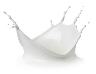 Milk splash isolated on black