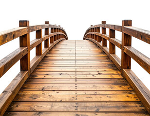 Wooden arch bridge perspective