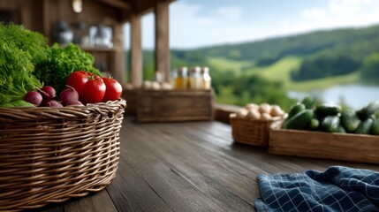 Fresh organic vegetables farmhouse setting still life photography natural light rustic vibes healthy lifestyle