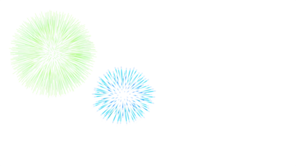 High resolution Glowing green firework explosion burst isolated on transparent background for festive celebration design"