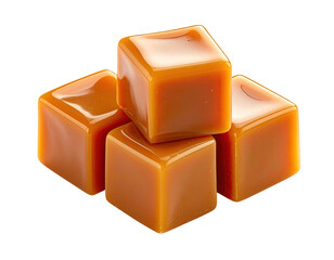Caramel squares piled high