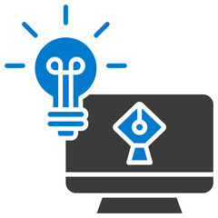 Digital Tools Glyph Blue Icon