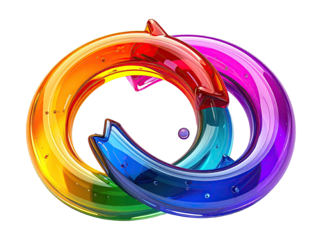 Abstract colorful intertwined rings