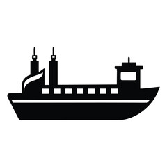 Obraz premium oil tanker silhouette vector icon