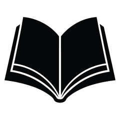 open book silhouette vector icon