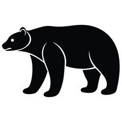 polar bear silhouette vector icon