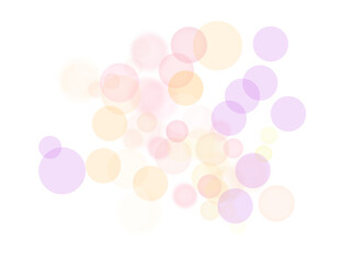 Soft pastel circles overlay. Dreamy purple, peach abstract bubbles light effects PNG