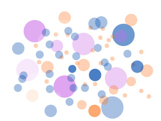 Colorful pastel bokeh bubbles overlay. Abstract transparent circle light effects PNG