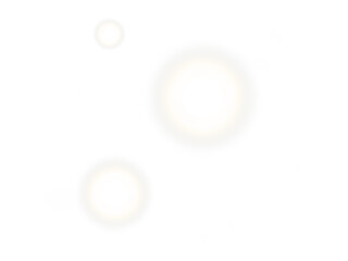 Bright white bokeh bubbles overlay. Glowing circle pattern & modern light effects PNG