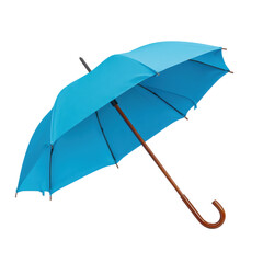 Blue Umbrella on Transparent Background
