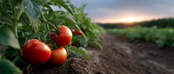 Harvesting juicy tomatoes organic farm nature photography rural landscape close-up view fresh produce concept