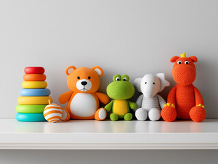 a photograph for Children's Day, with a colorful and playful background, children, toys, colors