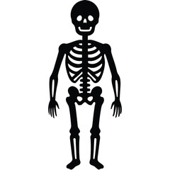 skeleton silhouette vector icon