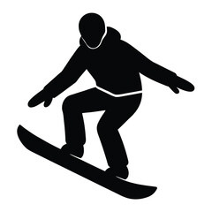 Fototapeta premium snowboarder silhouette vector icon