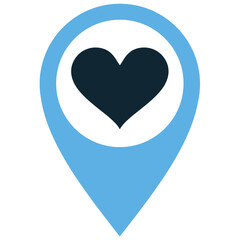 Favorite location icon vector. Ideal for saved places, personal addresses, and bookmarks themes. This graphic represents a frequently accessed or preferred spot on a map.