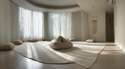 A room with a large bed and a large window
