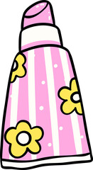 Girl Thing, Illustration of Pink Floral Lipstick Lip gross