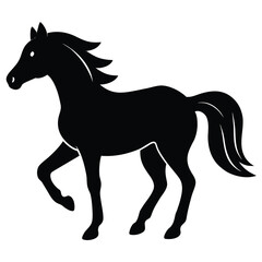 war horse silhouette vector icon