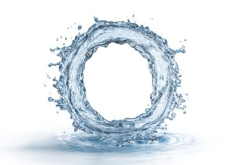 Circular water splash, creating a ring