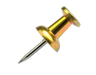 Gold-toned pushpin