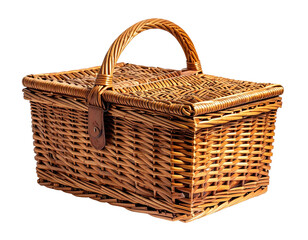 A classic wicker picnic basket
