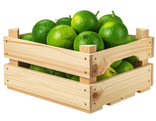 Wooden crate filled with limes (1)