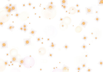 The dust sparks and golden stars shine with special light. Vector sparkles on a transparent background. . Stock royalty free vector illustration. PNG