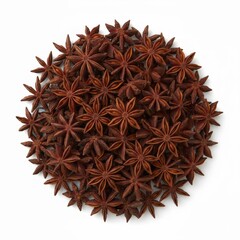 Whole Star Anise on White Background