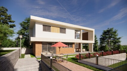 modern house on a sunny day