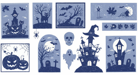 Spooky Halloween illustrations for your seasonal designs and creative projects