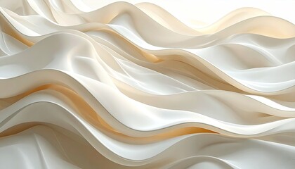 Obraz premium Abstract white fabric waves, light and shadow interplay