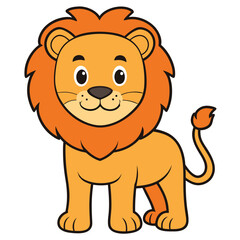 Cute Lion Cartoon Adobe Illustrator Artwork