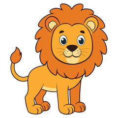 Cute Lion Cartoon Adobe Illustrator Artwork