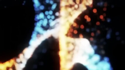 Abstract animated dna strand with vibrant colors against a dark backdrop - Powered by Adobe