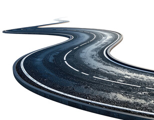 Fototapeta premium Winding road through landscape