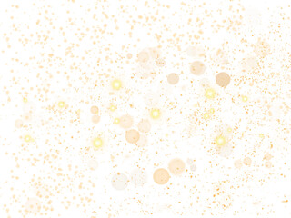 Gold dust particle overlay effects. Sparkling confetti texture, warm bokeh effect PNG