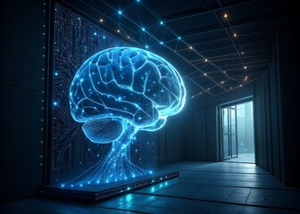 Holographic brain emerges from digital network