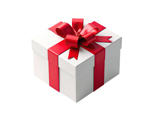 Fototapeta premium A gift box with a red ribbon