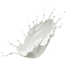 PNG Milk Splash 3D Rendering